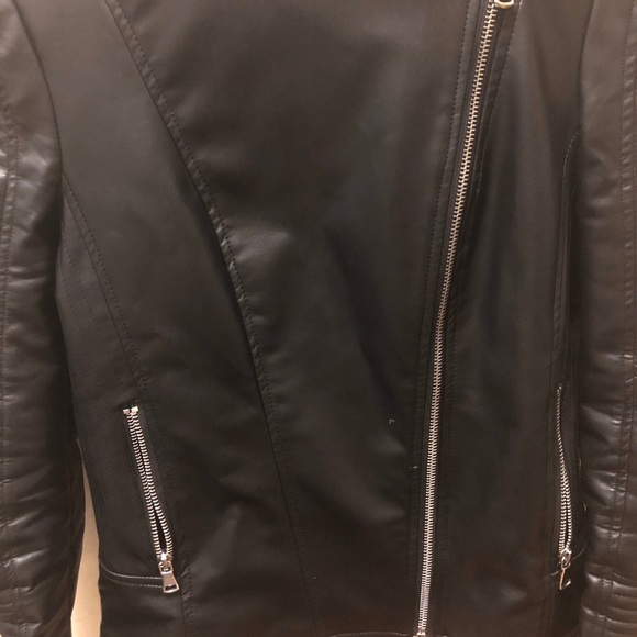 All black vintage styled shoulder padded jacket - Picture 4 of 4